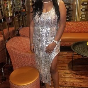 Missguided sequins midi/maxi dress